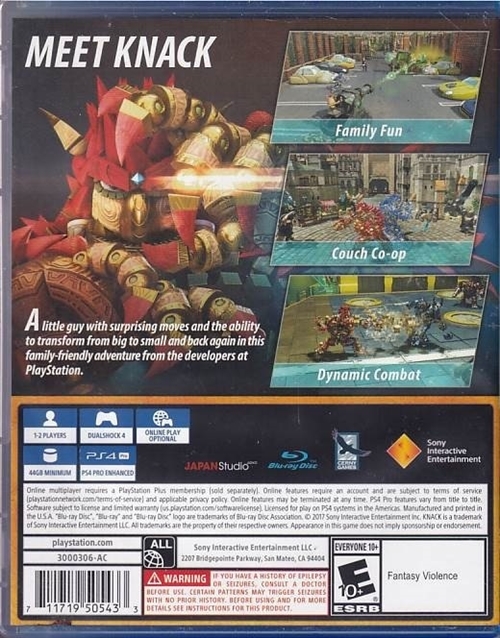 Knack 2 - PS4Spil (B Grade) (Genbrug)